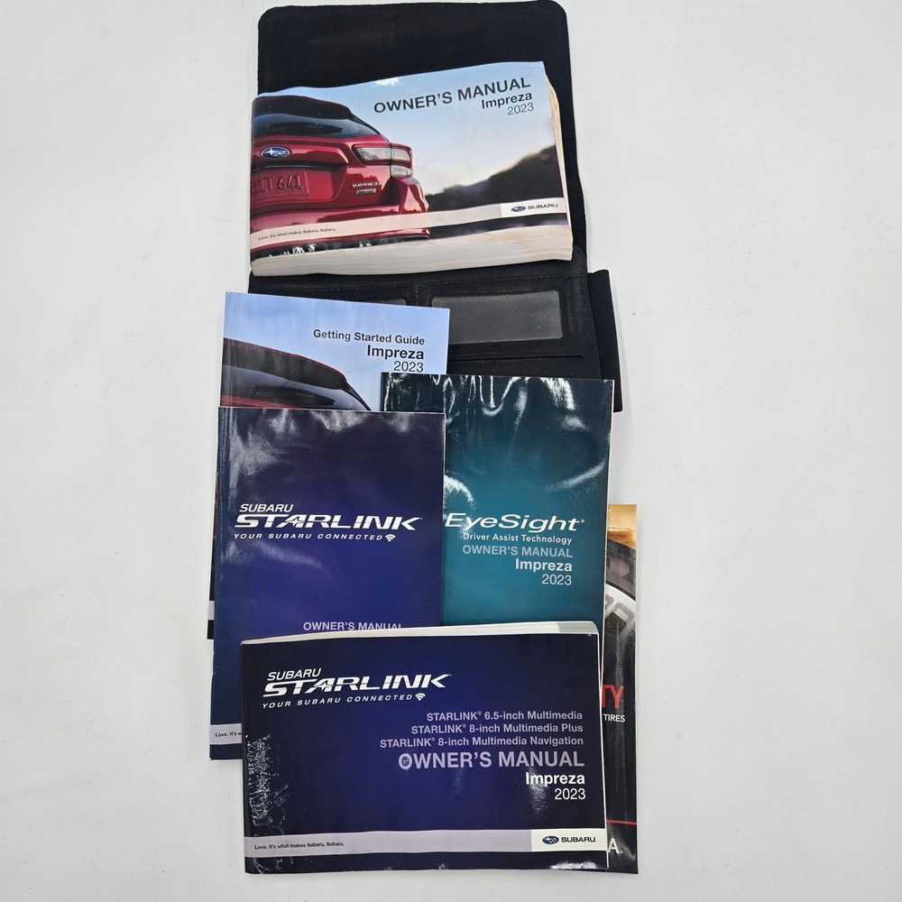 2023 Subaru Impreza Owner's Manual Set OEM W/ Case Starlink Eyesight